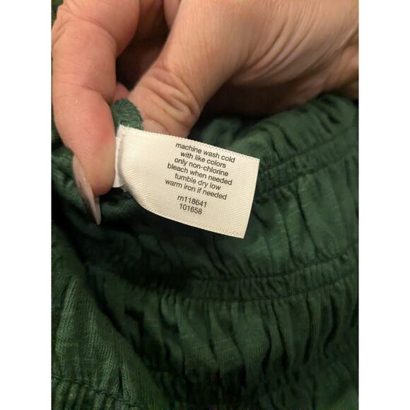 LANE BRYANT Jumpsuit Smocked Spaghetti Strap Wide Leg Green Women Size 22 24 - Picture 6 of 6